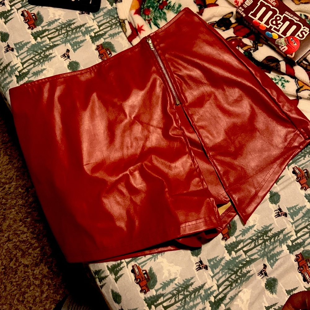 Shein Red Skort